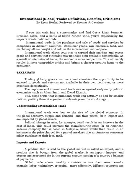 global commerce definition|International (Global) Trade: Definition, Benefits, and Criticisms.
